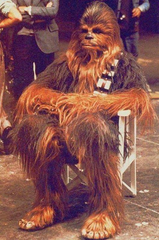 Chewbacca Finds a Moment of Rest on the Set in 1976