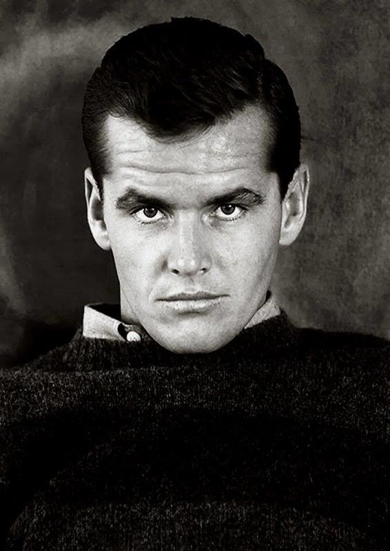 Young Jack Nicholson boldly gazes into the camera during the early 1960s.