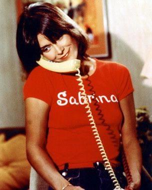 Kate Jackson as Sabrina Duncan on the phone in a scene from 'Charlie's Angels,' starring on the TV series from 1976-79.
