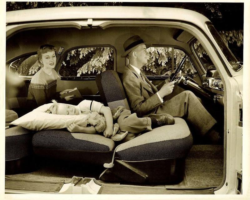 Front seat of 1951 Nash Statesman can now be converted into a bed 🚗