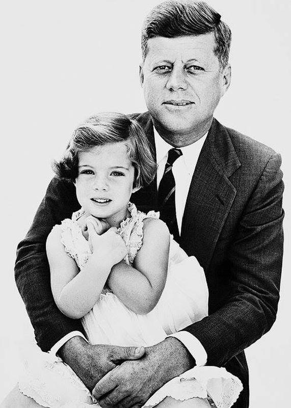 Richard Avedon captures Caroline and John F. Kennedy in a photograph, 1960.