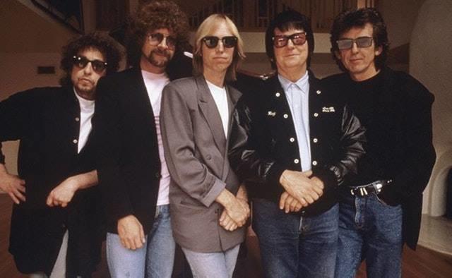 The Traveling Wilburys: Bob Dylan, Jeff Lynne, Tom Petty, Roy Orbison, and George Harrison (1988)