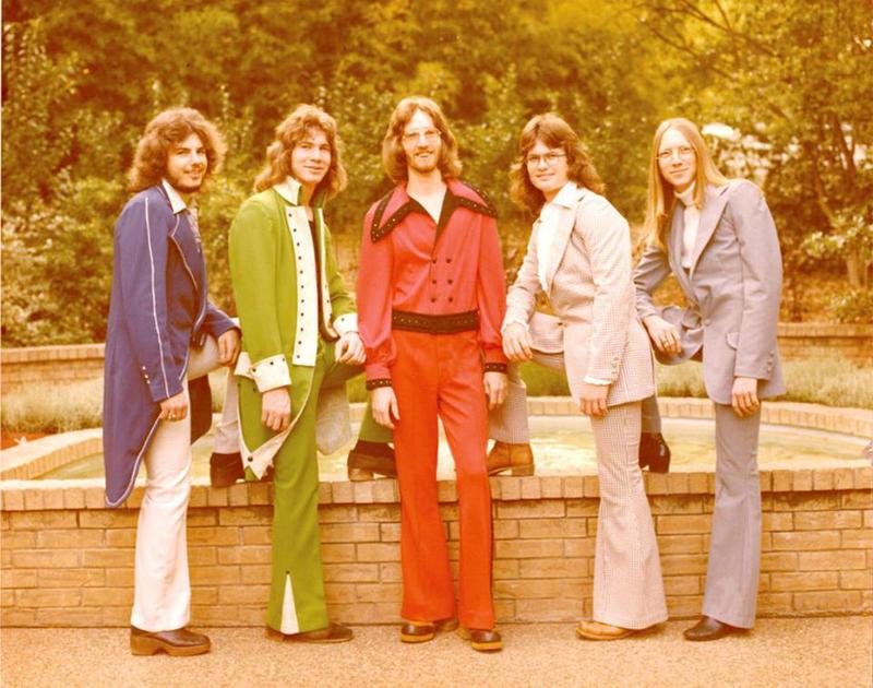 Stylish gentlemen of the 1970s.