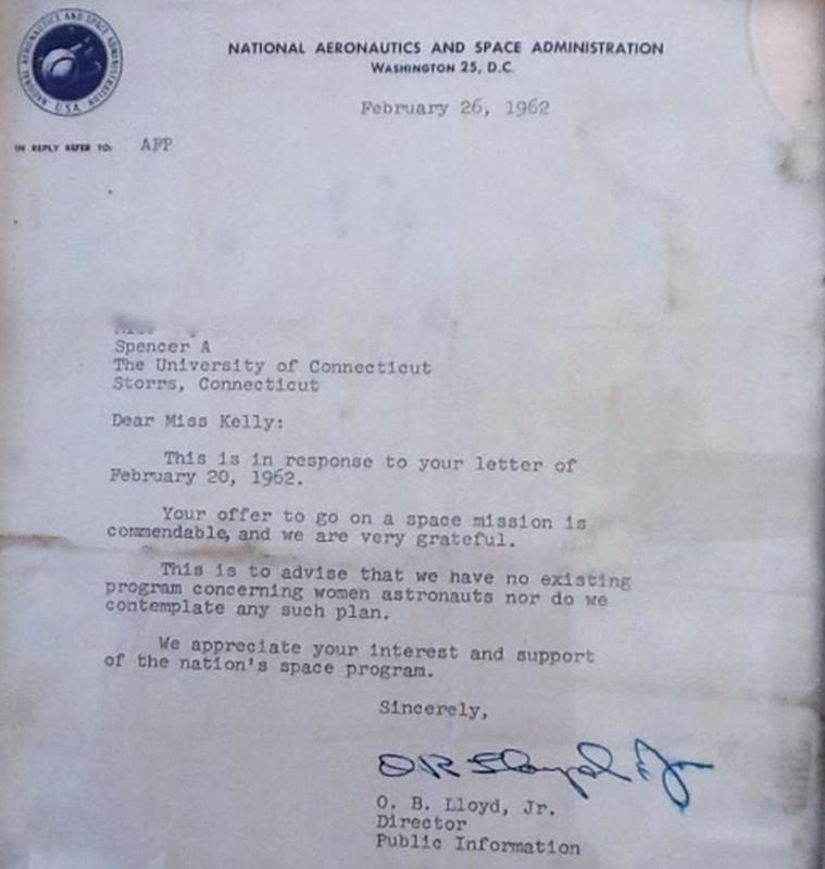 NASA sends response letter to women applying for astronaut positions in 1962