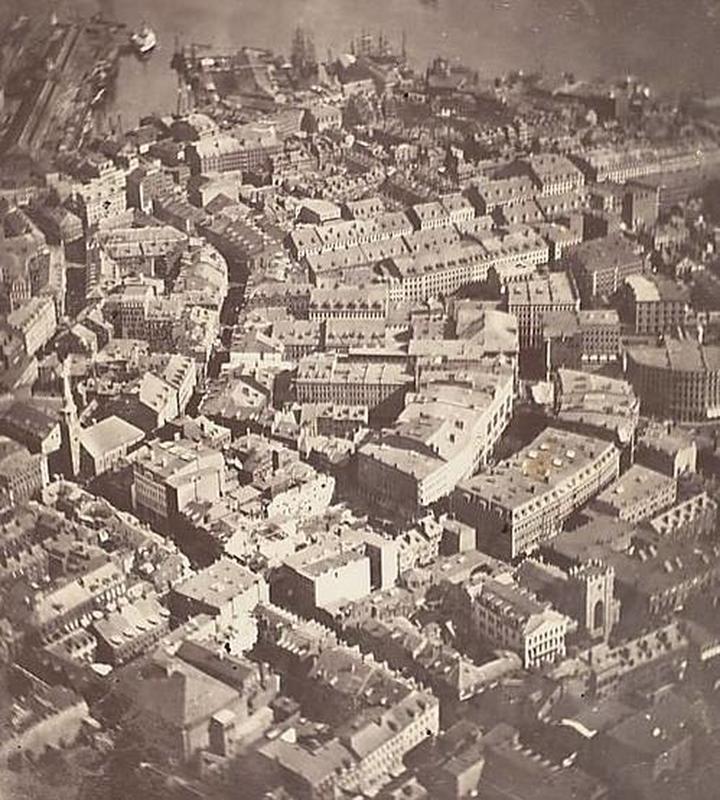 1860: A Captivating Aerial View of Boston