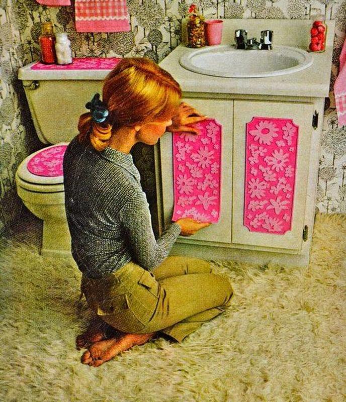 Who had funky shag carpet in their bathroom back in the 1970s?