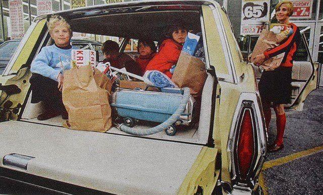 A nostalgic trip to the grocery store in the 1970s with the trusty station wagon