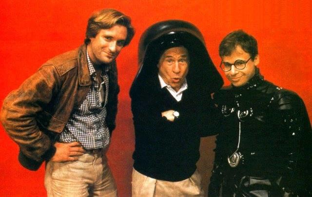 Stars of 'Spaceballs' (1987) Mel Brooks, Bill Pullman, and Rick Moranis reunite on set
