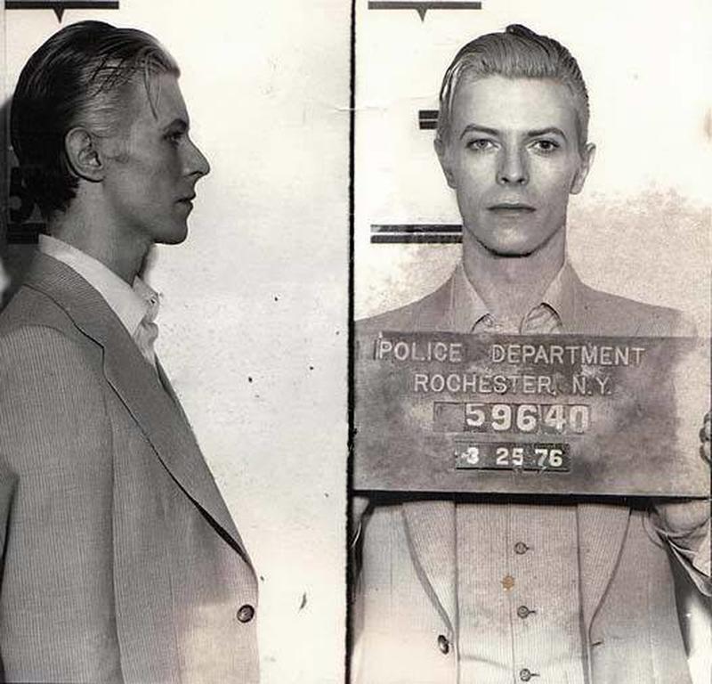 Arrested for Marijuana Possession: David Bowie and Iggy Pop Share Mugshots in 1976