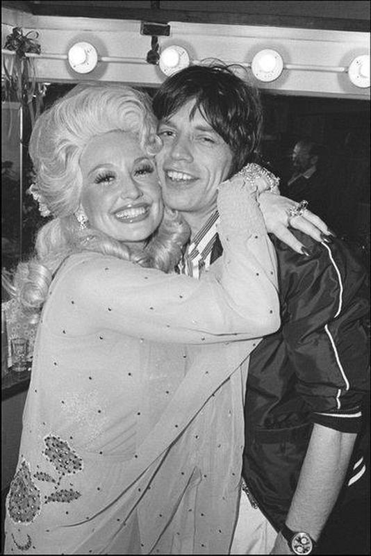 Dolly Parton Embraces Mick Jagger Backstage Following Her 1977 Concert