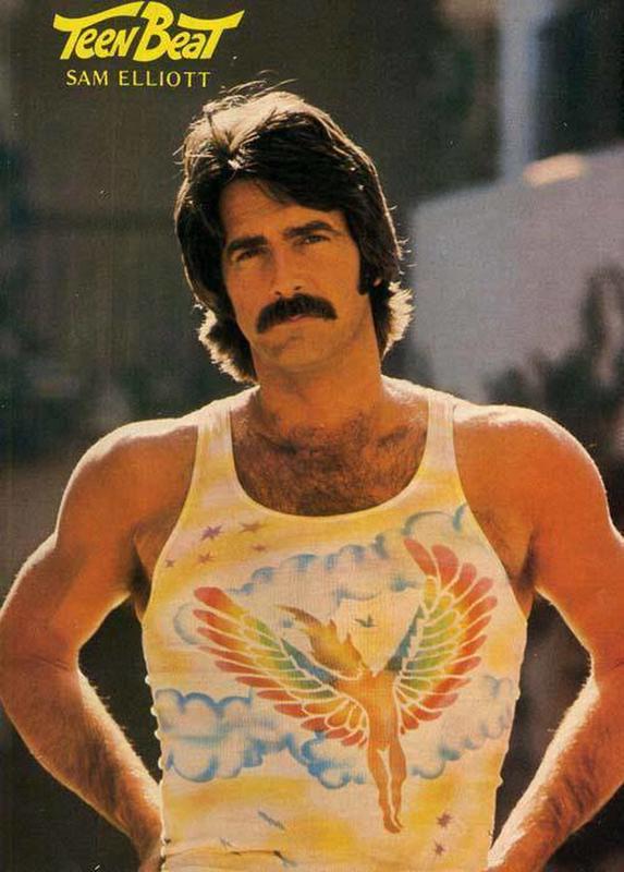 Sam Elliott, the renowned actor, surprised everyone as a 'Teen Beat' pin-up in 1976.