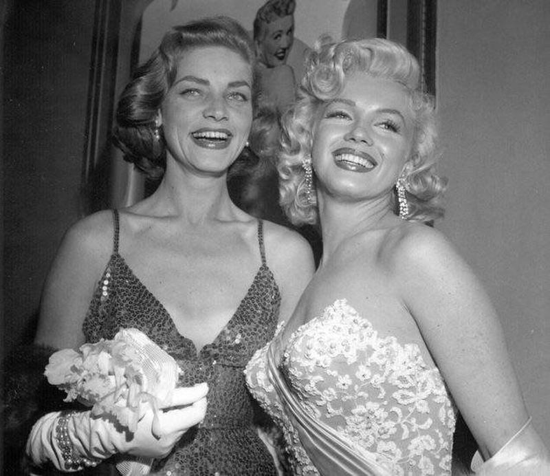 1953: A Glamorous Sight with Lauren Bacall and Marilyn Monroe