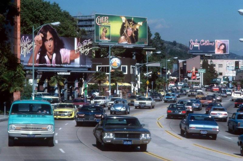 Cruising along the Sunset Strip in 1979.