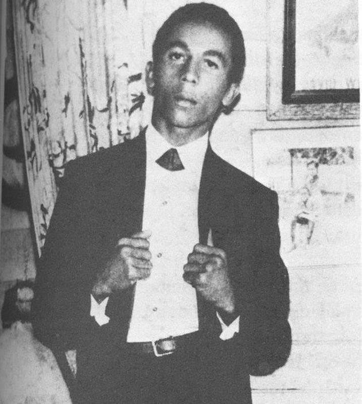 Bob Marley, aged 20, striking a pose for the camera in 1965.