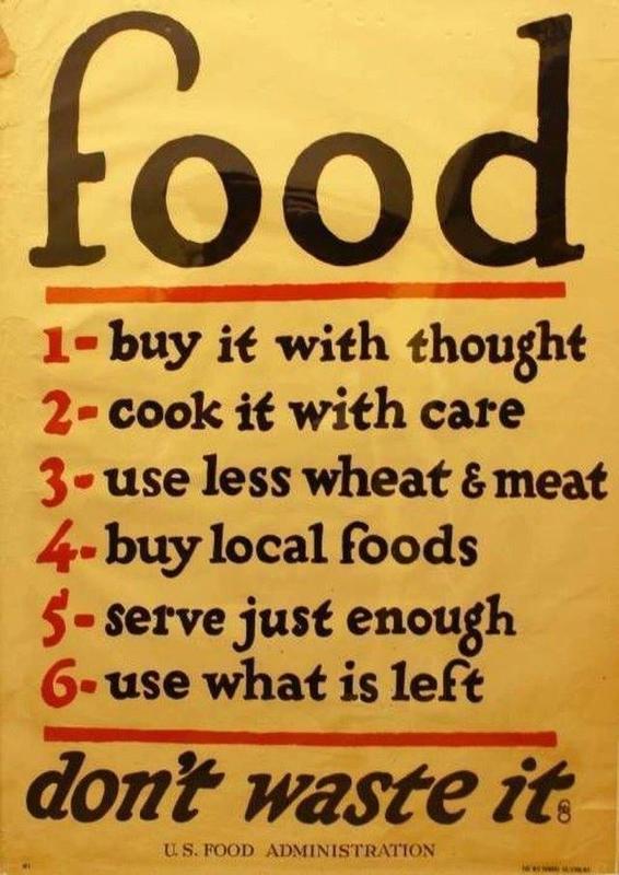 1917 World War I poster delivers straightforward message: "Food, preserve it