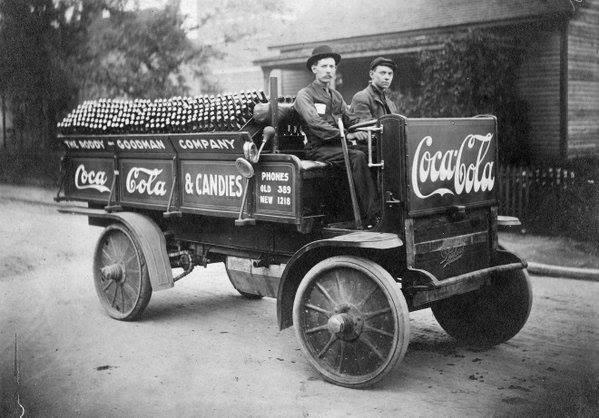 1909: The Arrival of an Exceptionally Stylish Coca Cola Delivery Truck!