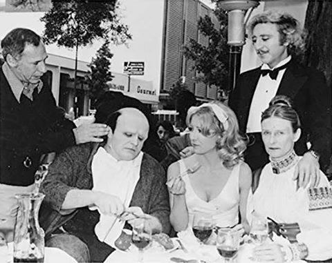 1974: Mel Brooks & Cast of 'Young Frankenstein' Take Lunch Break