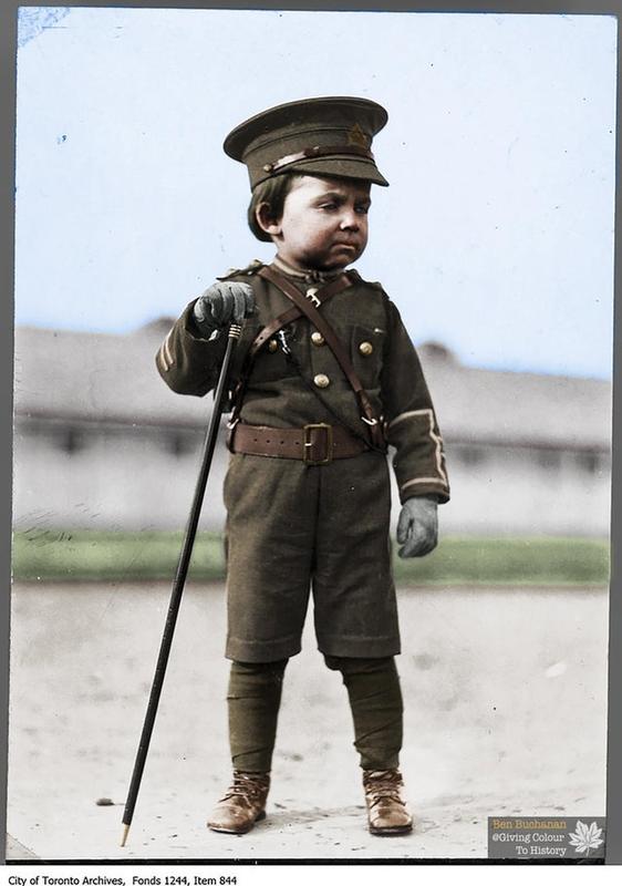 3-Year-Old Toronto Resident, Jose Morrel Granatstein, Shows Support for the War Effort in Home Front Uniform, 1914