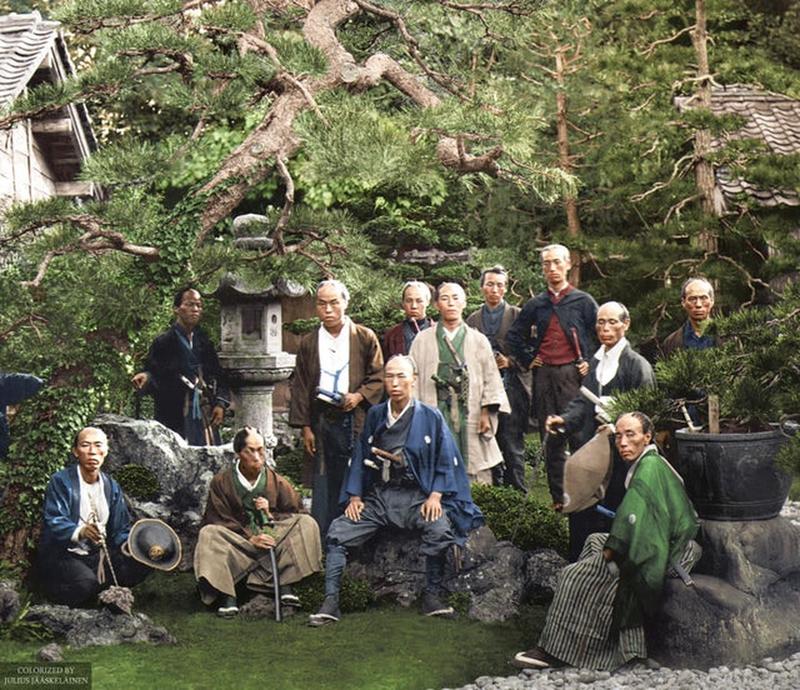 Japanese Officers in Late 1860s Japan Captured in Group Photograph by Felice Beato ⚔️