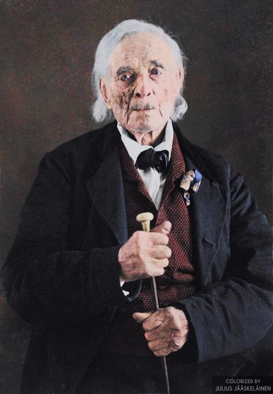 Photograph captures William Hutchings, a centenarian and one of the few surviving veterans of the American Revolutionary War, in 1864