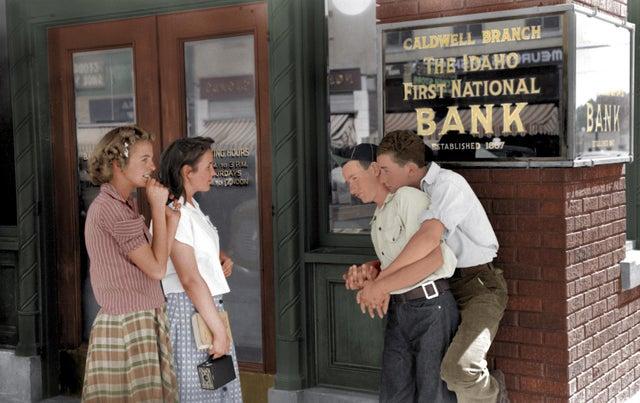 Summer 1941: Caldwell Idaho Hosts Teenage Meet-Up on Main Street