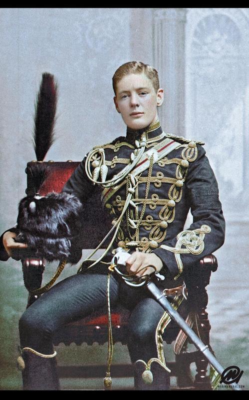 Winston Churchill's Early Years: Serving as a Cornet in the 4th Queen's Hussar's Cavalry at the Age of 21