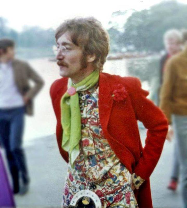 In 1967, John Lennon exudes groovy vibes in Hyde Park.