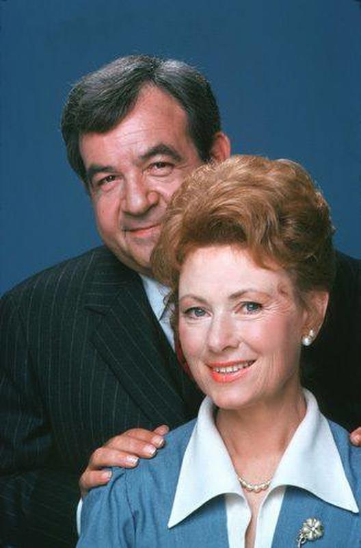 Tom Bosley and Marion Ross, known as Mr. and Mrs. 'C' from 'Happy Days' (1976)
