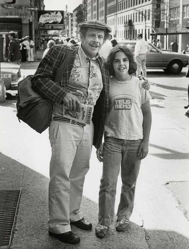 Jerry Stiller and his son Ben pose happily for a photo following a Broadway show outing in 1978.