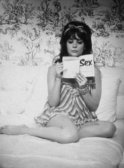 Natalie Wood educating herself about sexuality in the film 'The Great Race' from 1965.