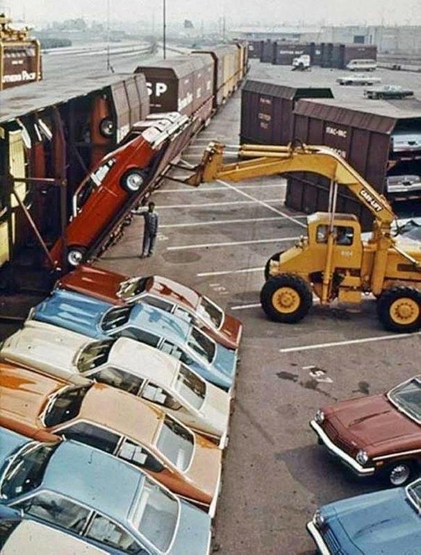 General Motors Introduces the 'Vert-A-Pac' Shipping System in the 1970s to Cut Shipping Costs of the Chevrolet Vega