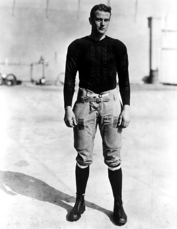 John Wayne, young football player, 1926.
