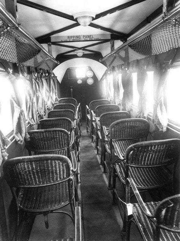 1930s plane's interior revealed.