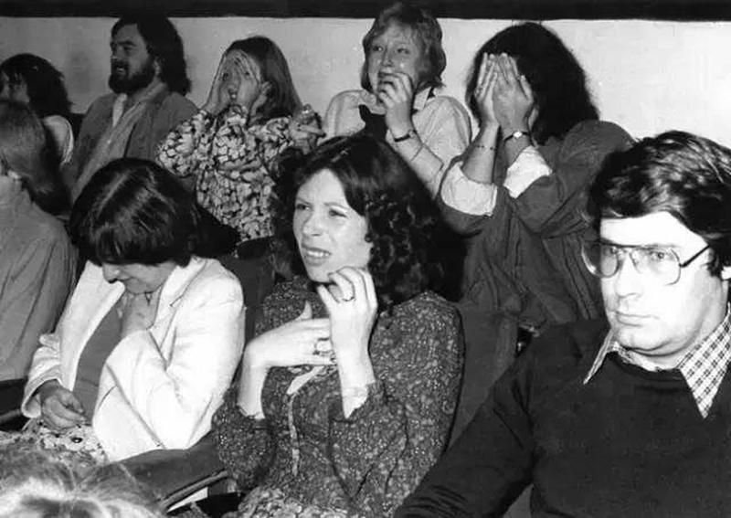 Test audience's reaction to 'Alien' chestburster scene, 1979.