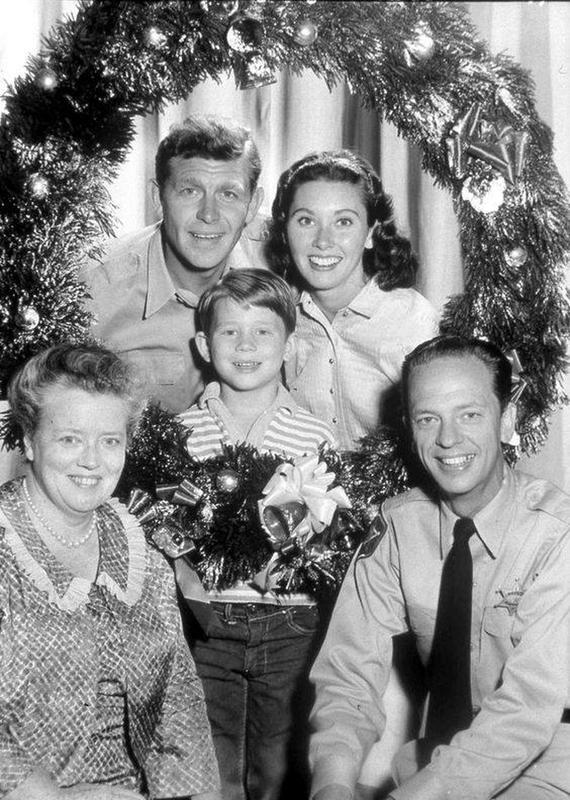 Holiday promo shot of The Andy Griffith show cast.
