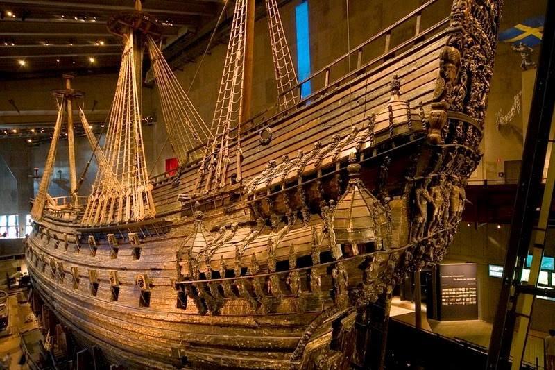 17th Century Swedish Warship 'The Vasa' Recovered Fully Intact and Now on Display at Vasa Museum in Stockholm, Sweden