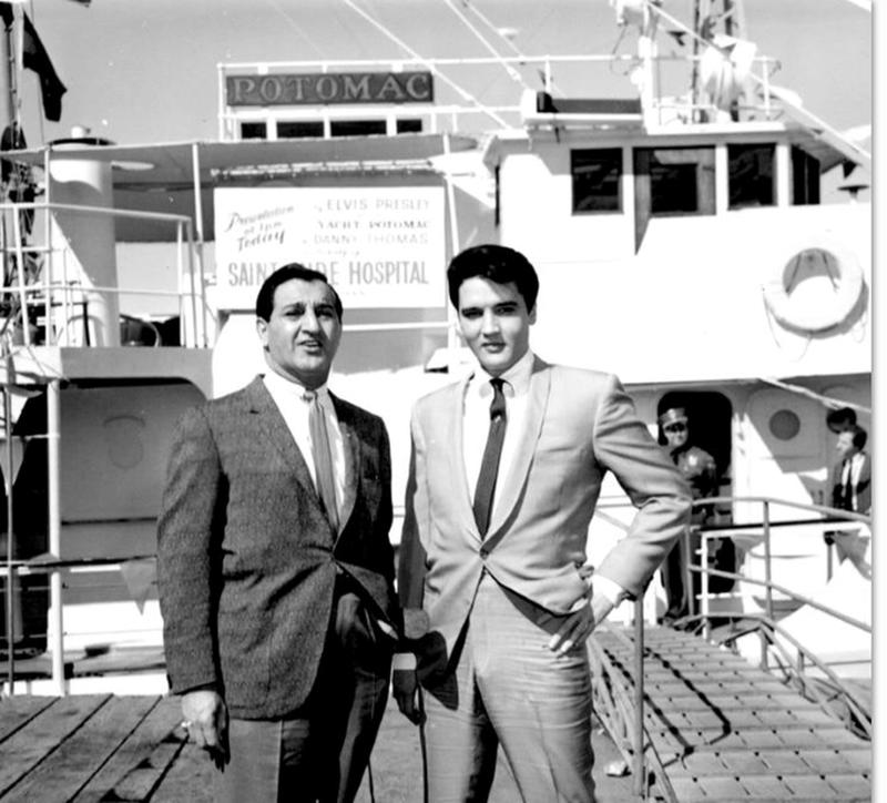 Elvis gifts President Franklin Roosevelt's former yacht to Danny Thomas and St. Jude Children's Hospital in 1964.
