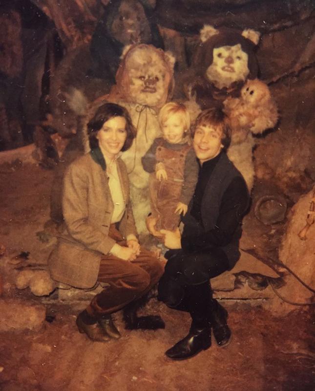 Mark Hamill, wife Marilou, and son Nathan snapped in adorable photo while filming Return of the Jedi in 1983