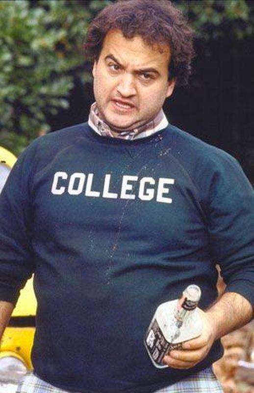 John Belushi stars as a wild frat brother in the 1978 American comedy film 'National Lampoon's Animal House' helmed by John Landis.