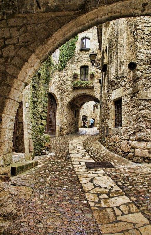 Charming Stone Street Scene Makes Catalonia, Spain Stand Out