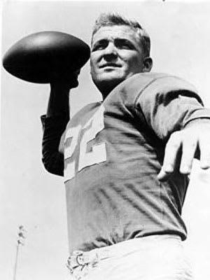 Detroit Lions' Quarterback Bobby Layne Secretly Drinking Alcohol During Halftime Speeches in the Post-World War II Era