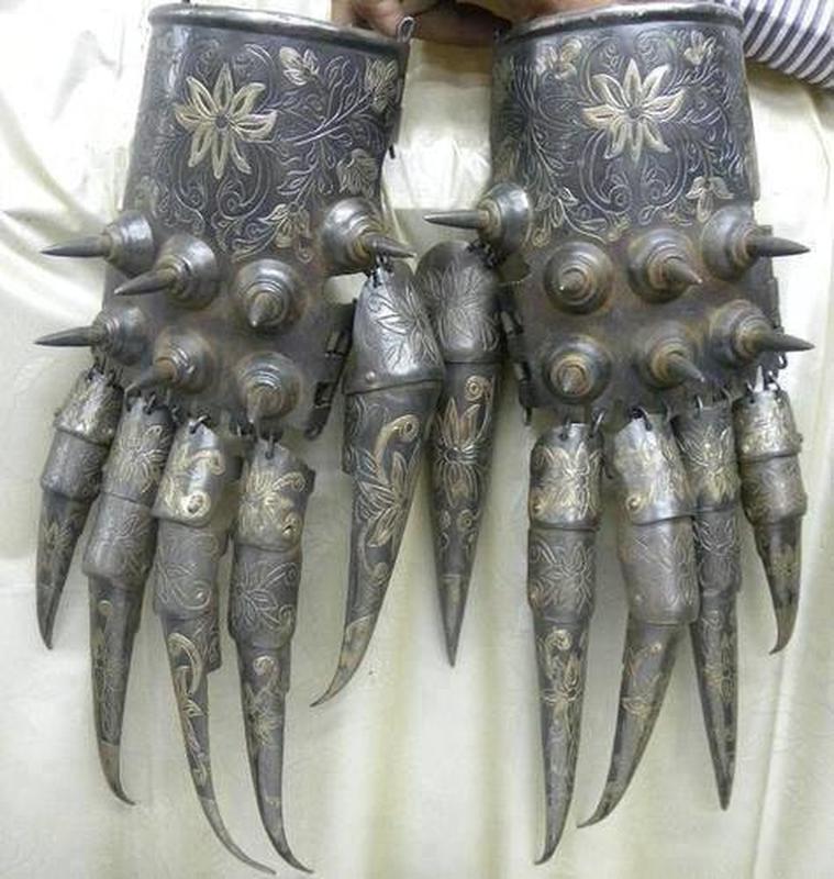 Ancient Indo-Persian Dynasty's Bear Paw Armor: Copper Arm Guard