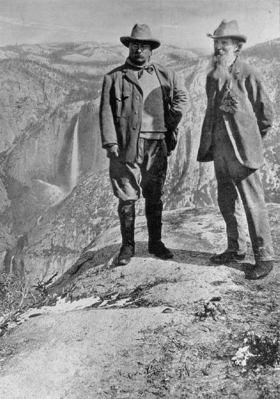 1903: Teddy Roosevelt and John Muir Together in Future Yosemite National Park