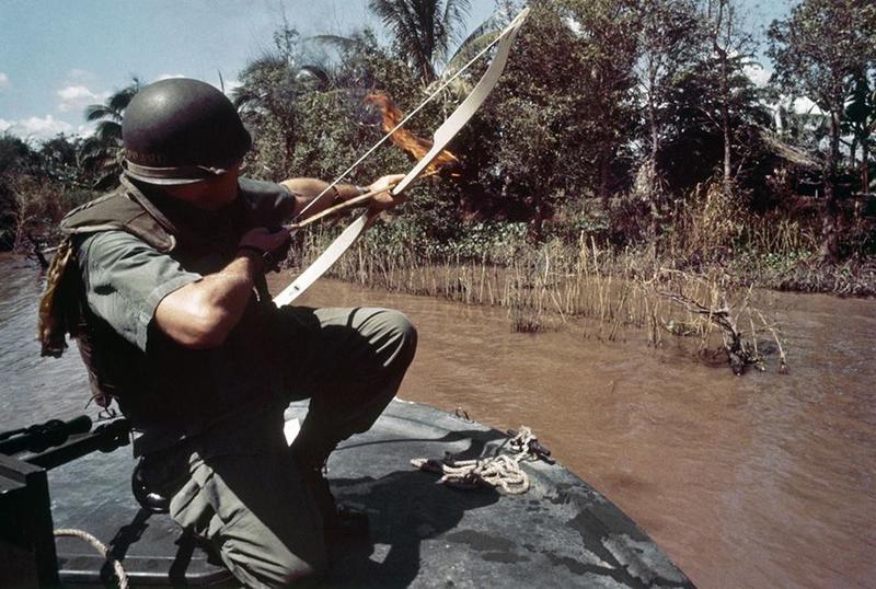 US Commando Employs Classic Weapon, the Bow and Arrow