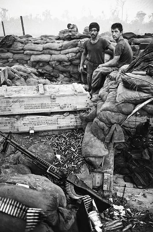Marines react to a situation at Khe Sanh following an attack