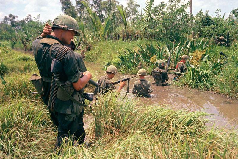 Marines Patrolling the Jungle in Colorized Images