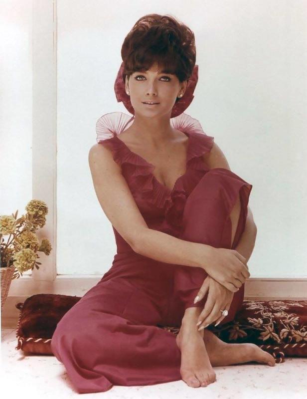 Suzanne Pleshette enchanting in ruffles during the 1960s.
