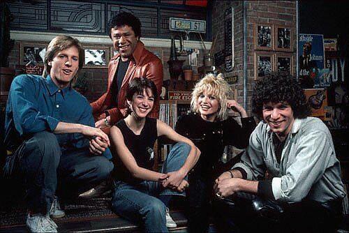 MTV's Original VJs from the 1980s: Alan Hunter, J.J. Jackson, Martha Quinn, Nina Blackwood, and Mark Goodman