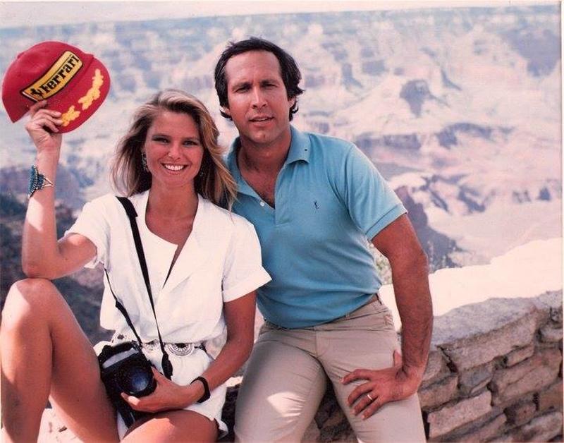 Christie Brinkley and Chevy Chase reunite on the 'National Lampoon's Vacation' set in 1983