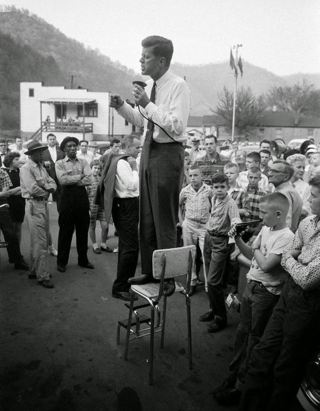 John F. Kennedy Engaging with Coal Country during 1960 Campaign